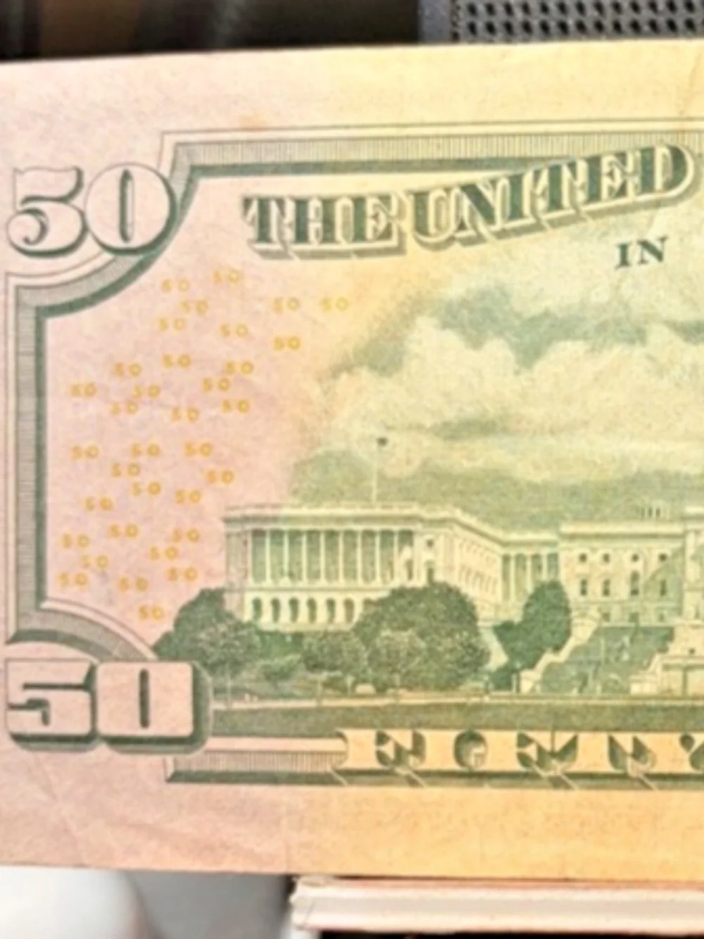 $50 Bill 2004 Slight Tear Low # Gg 05820082 A #206529475118